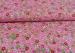 Alina cotton pink fabric with small flowers